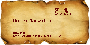 Besze Magdolna névjegykártya