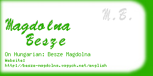 magdolna besze business card